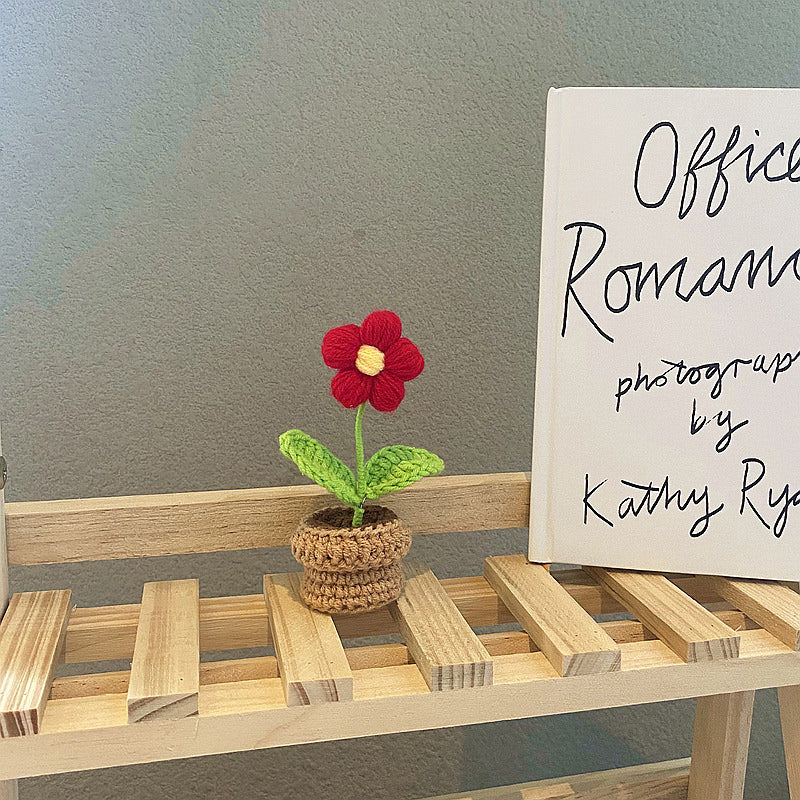 Makramowe mini kwiaty w doniczce