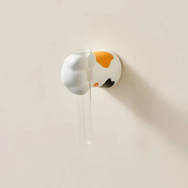 Uroczy wiszący wazon z pawiem kota