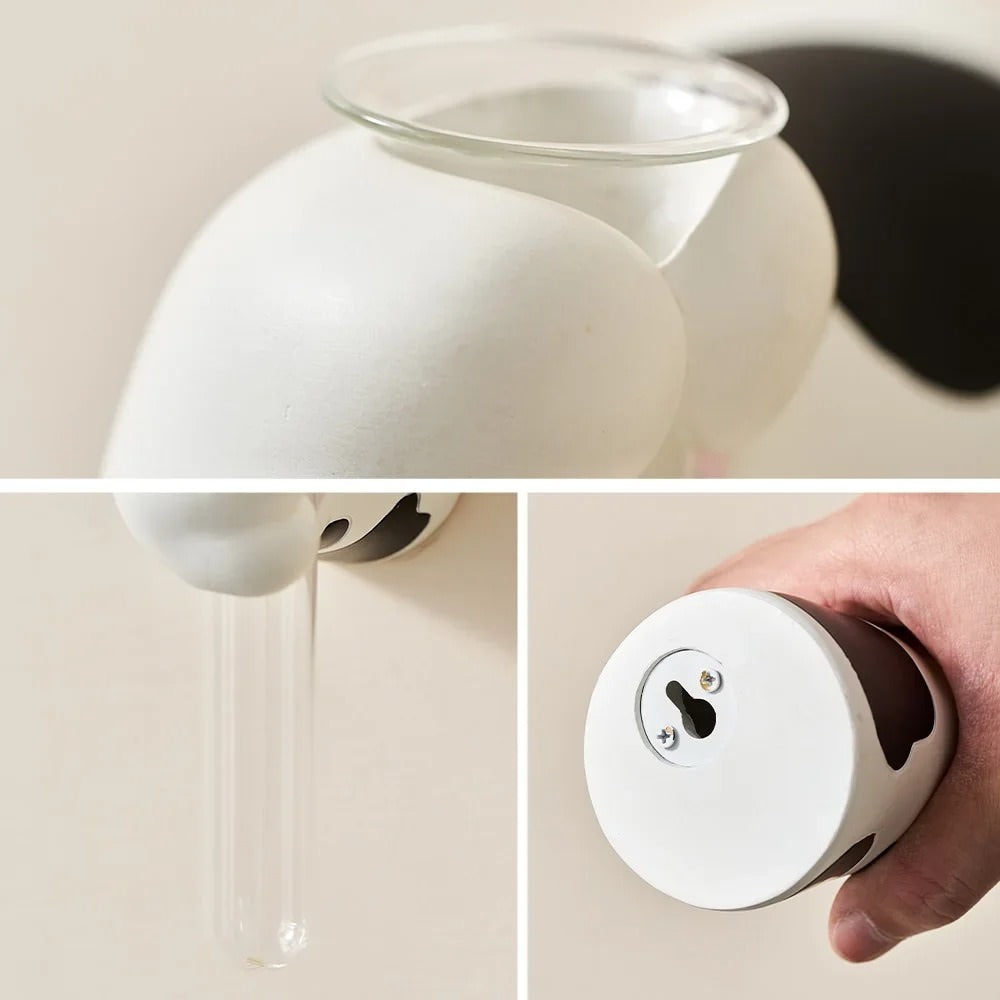 Uroczy wiszący wazon z pawiem kota