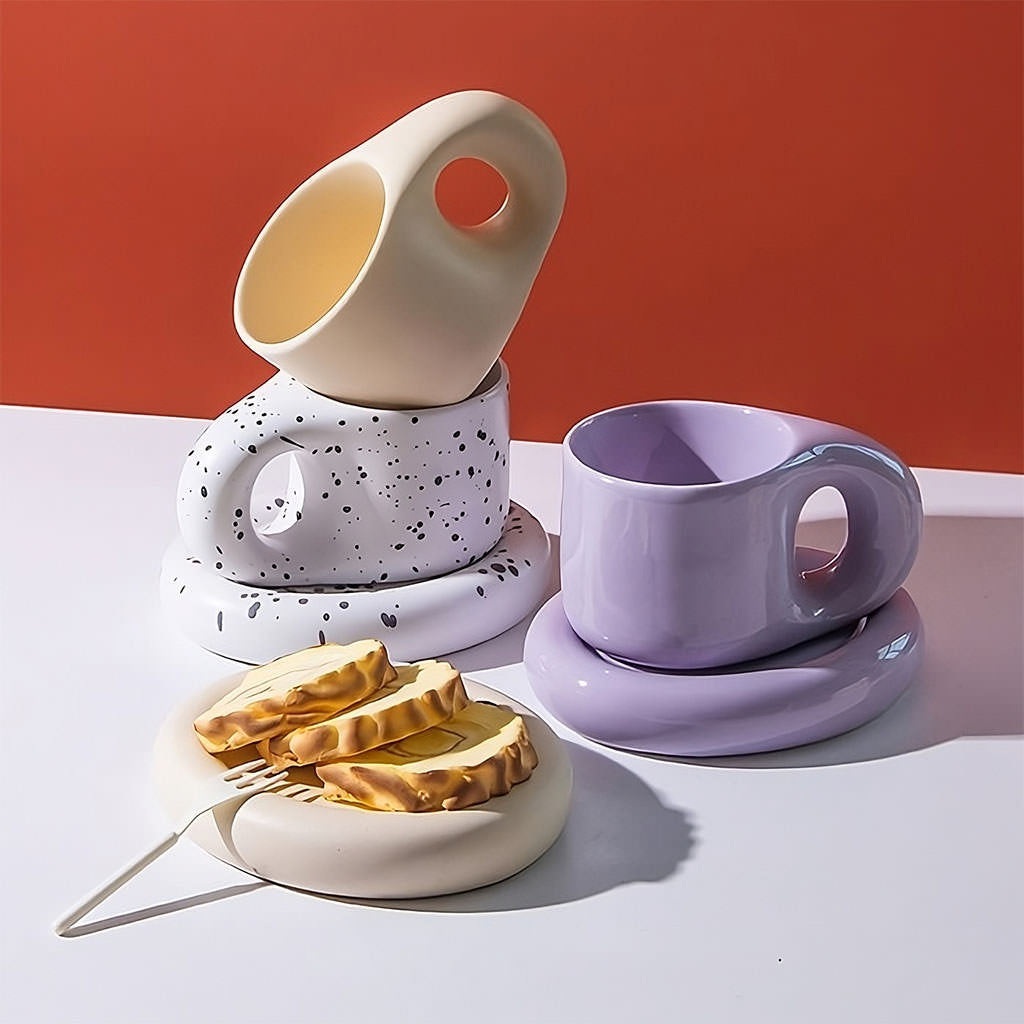 Duńska pastelowa masywna kubek