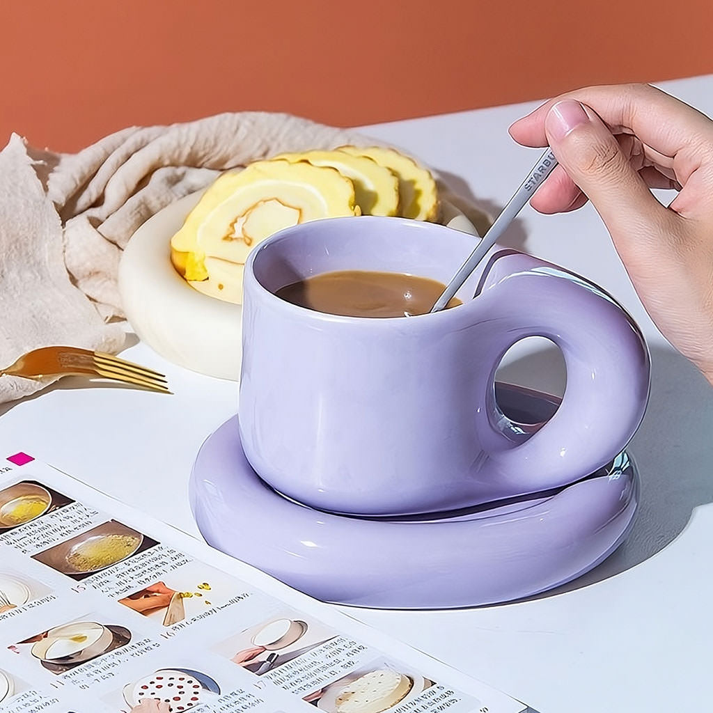 Duńska pastelowa masywna kubek