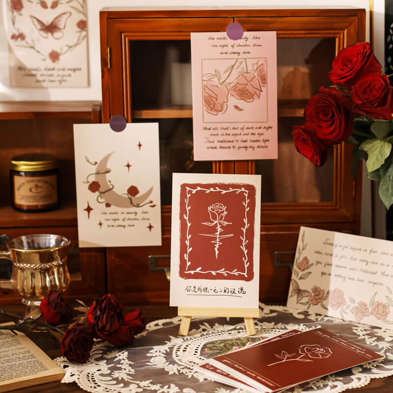 Vintage Roses Ścienna Kolekcja Pocztówek