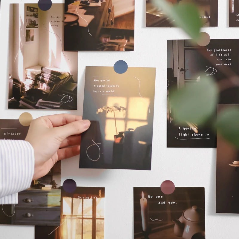 Kartki do kolażu ściennego w stylu Dark Academia