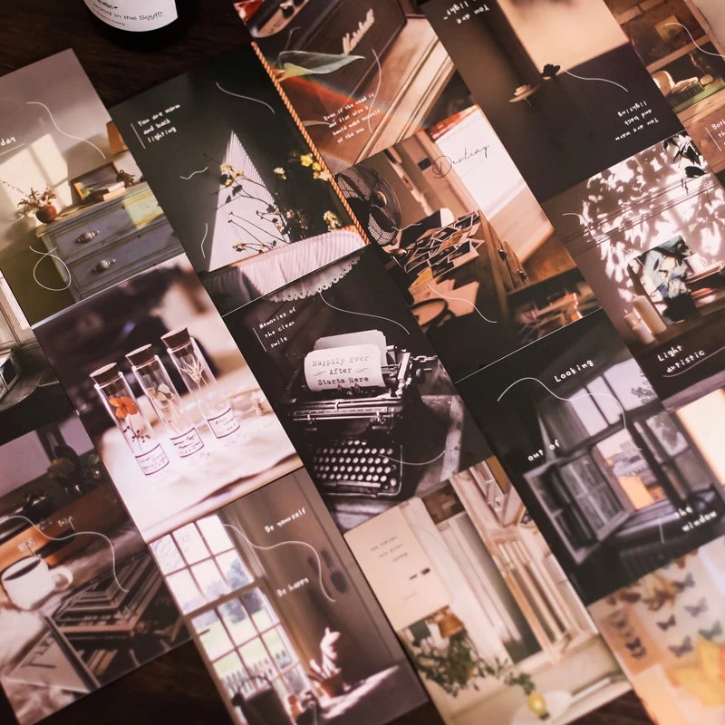 Kartki do kolażu ściennego w stylu Dark Academia