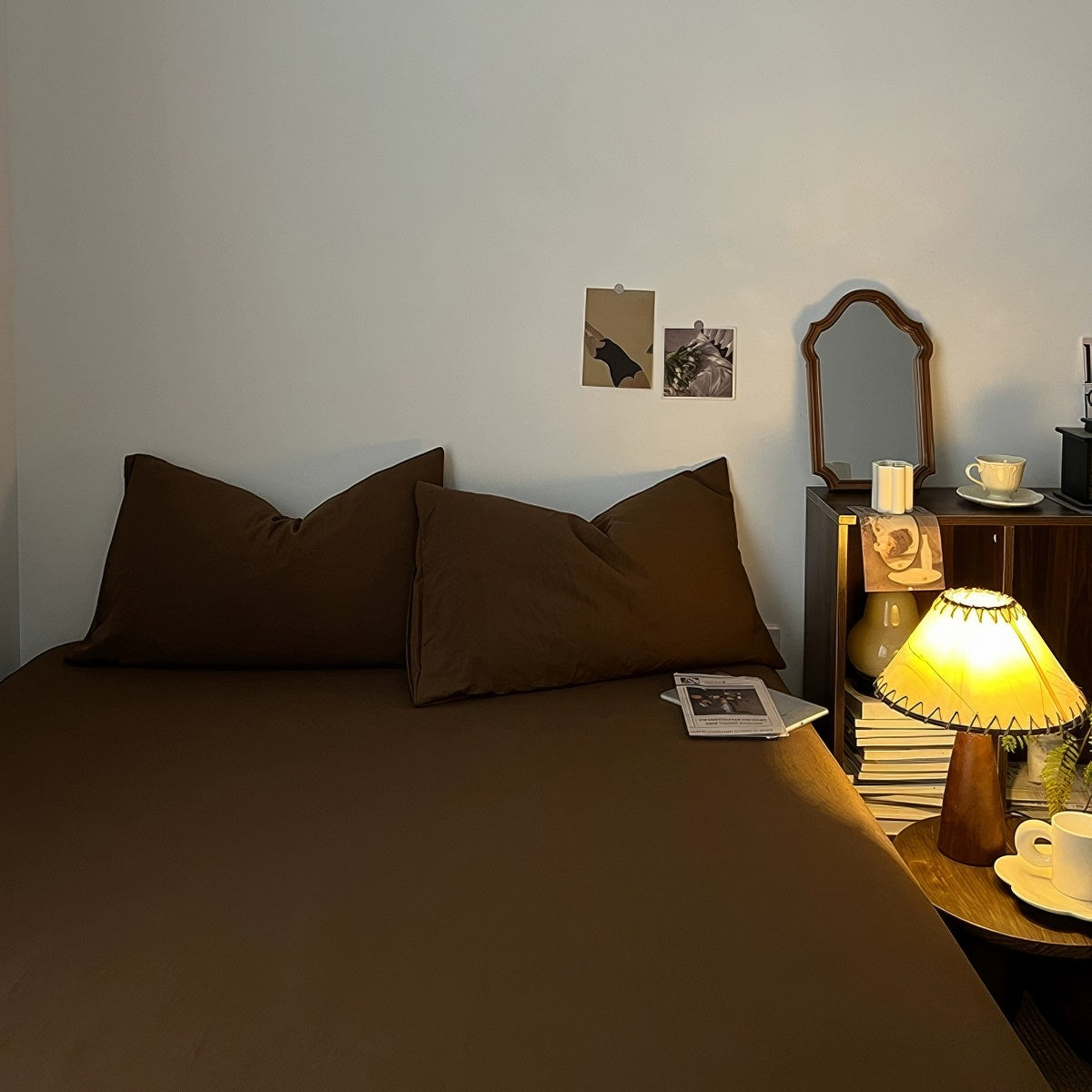 Pościel w ciemnobrązowych odcieniach