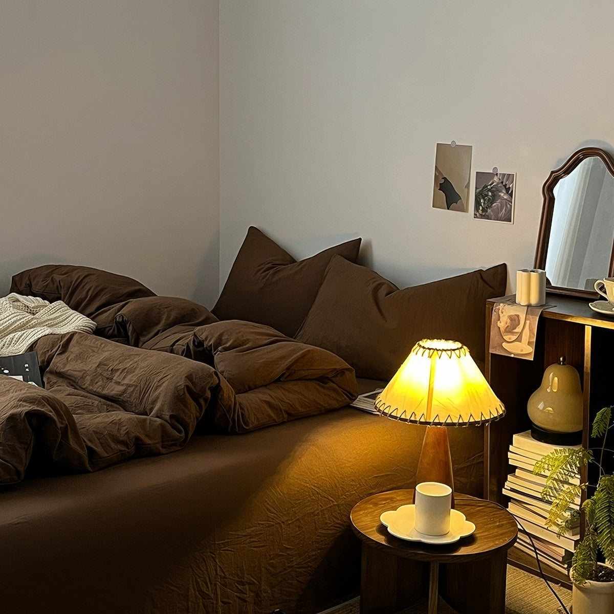 Pościel w ciemnobrązowych odcieniach