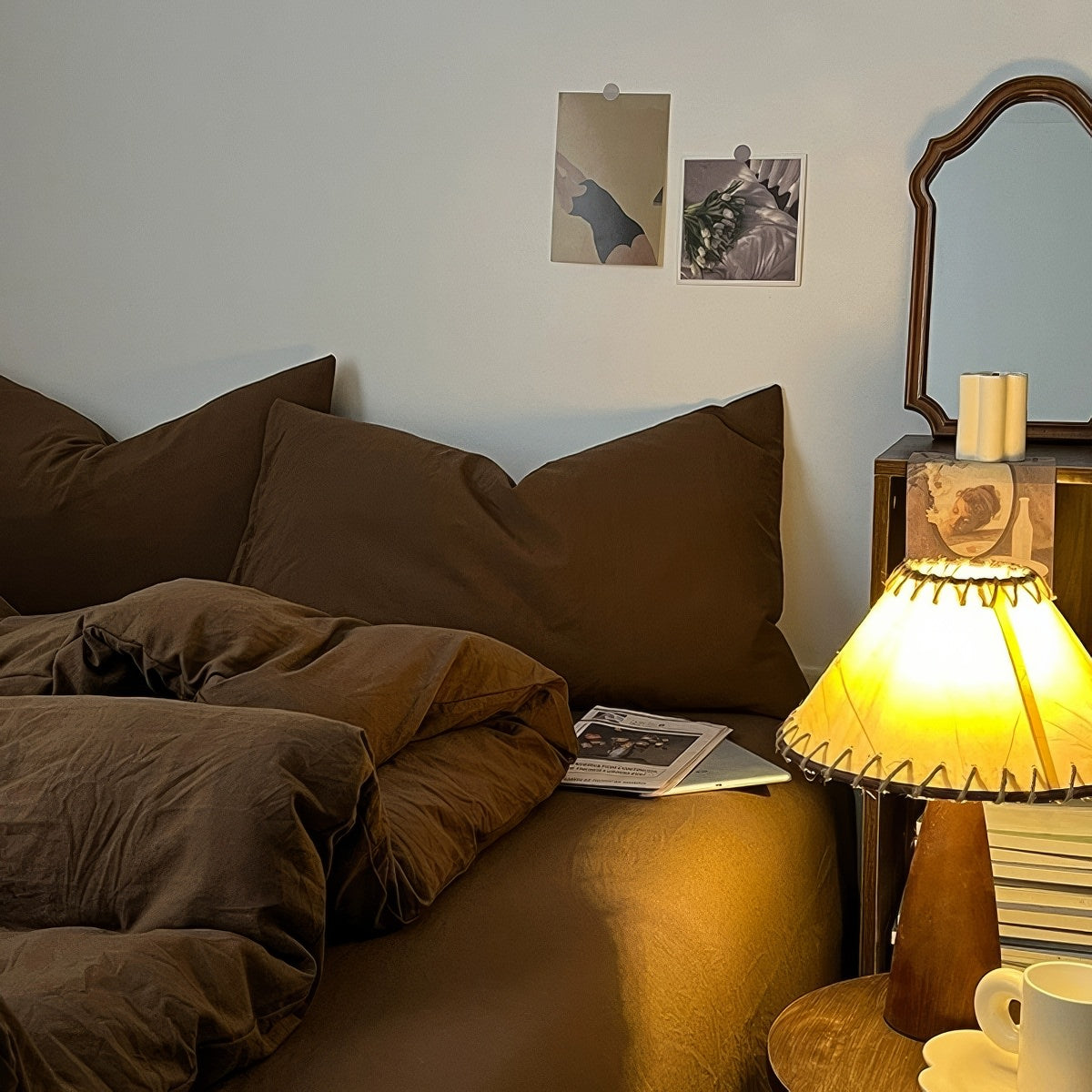 Pościel w ciemnobrązowych odcieniach