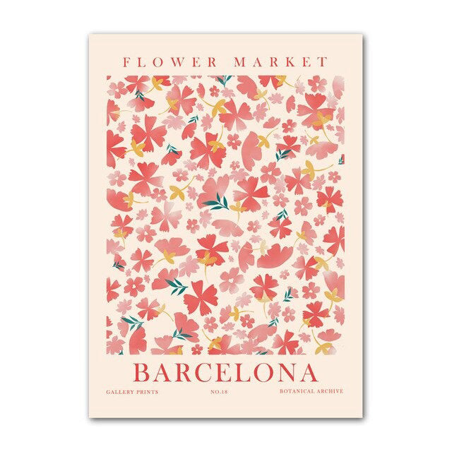 Plakaty z kwiatową grafiką na płótnie