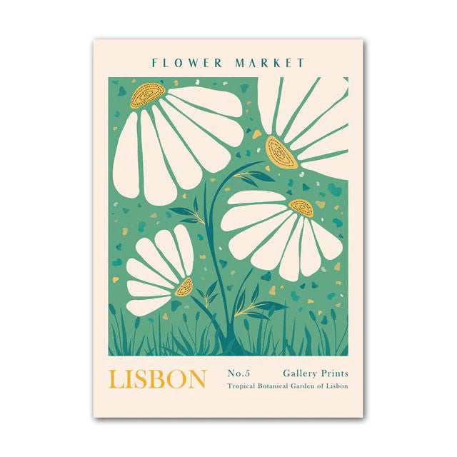 Plakaty z kwiatową grafiką na płótnie