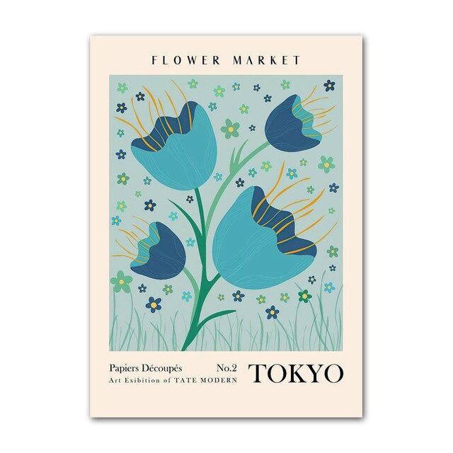 Plakaty z kwiatową grafiką na płótnie