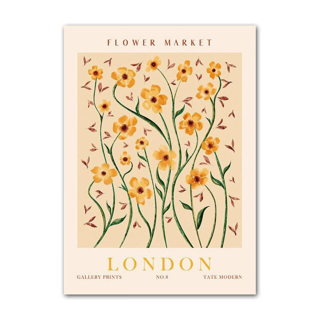 Plakaty z kwiatową grafiką na płótnie