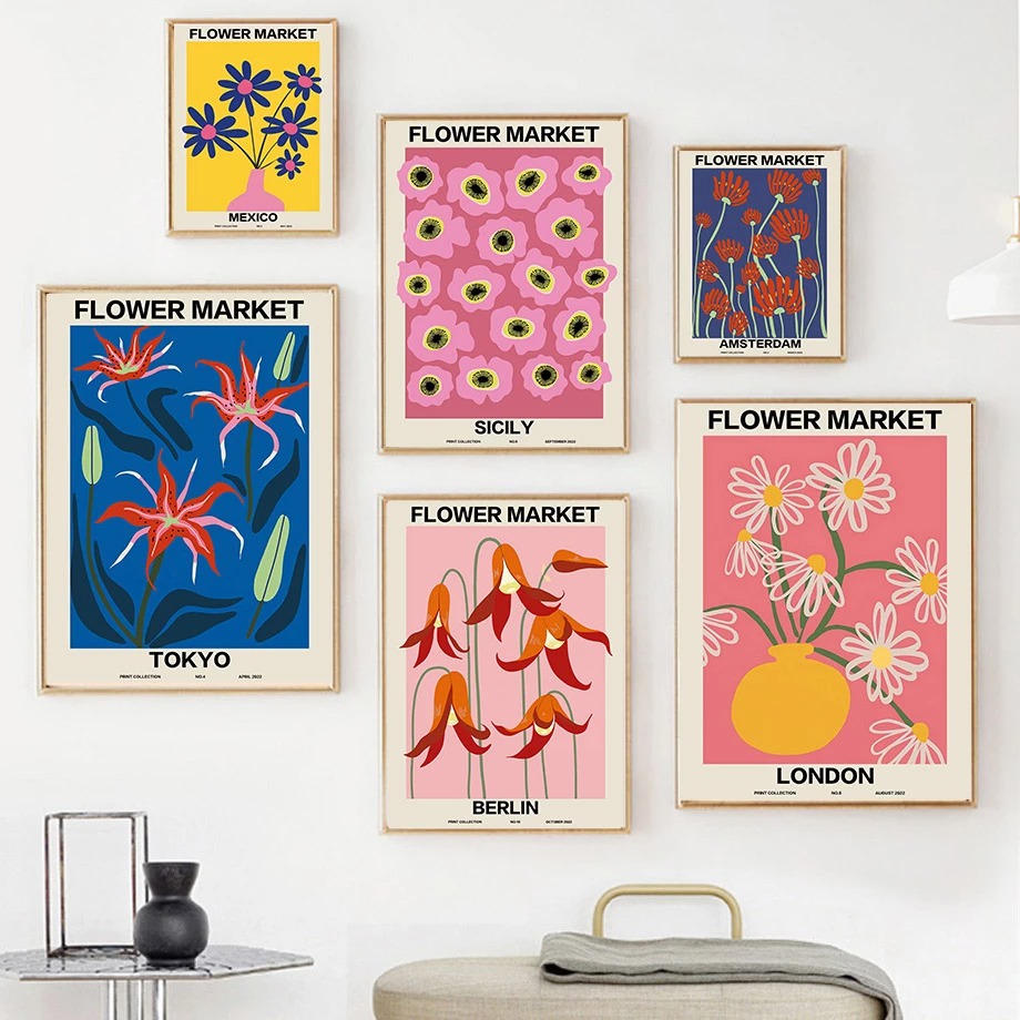 Plakaty na płótnie z galerią kwiaciarni