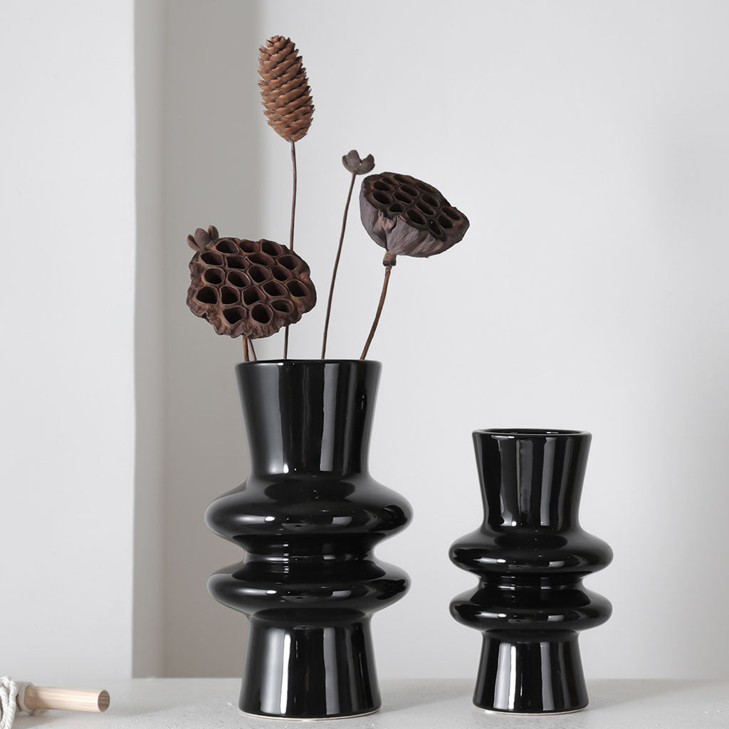 Francuski nowoczesny rzeźbiony ceramiczny wazon