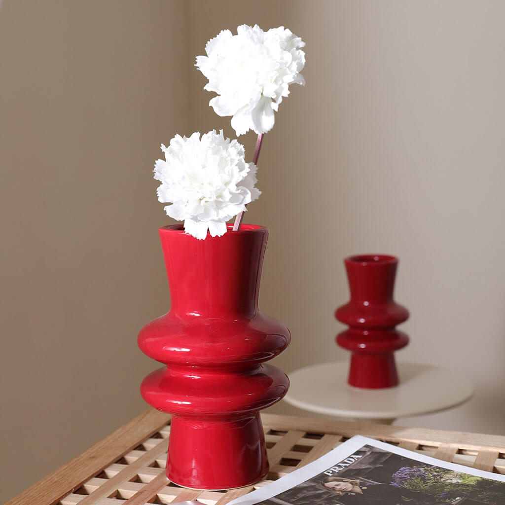 Francuski nowoczesny rzeźbiony ceramiczny wazon