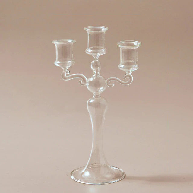 Wenecjański francuski vintage szklany karnisz na świece