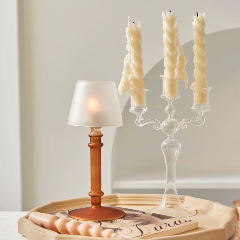 Wenecjański francuski vintage szklany karnisz na świece