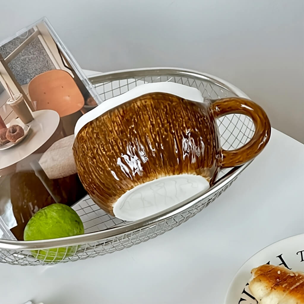 Świeży kokos ceramiczny kubek