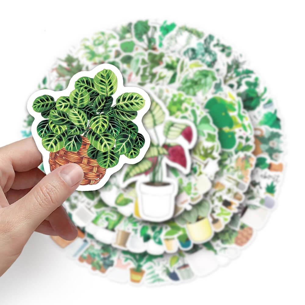 Zestaw Nakletek z Zieloną Roślinnością