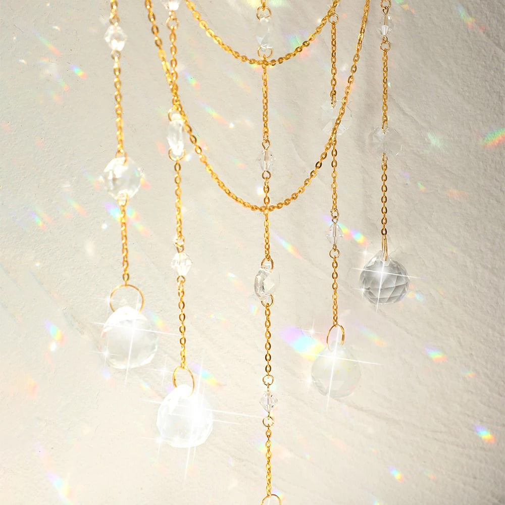 Kryształowy zawieszka na słońce Crying Moon