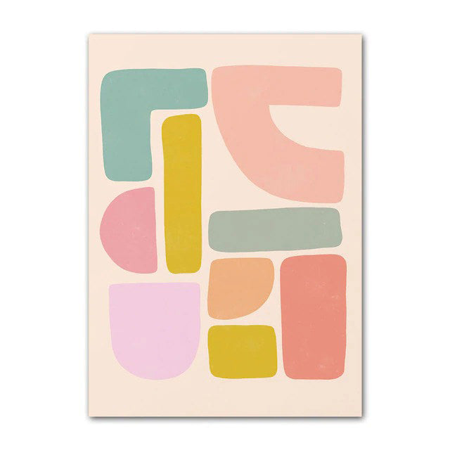 Żółte pastelowe plakaty z kwiatami na płótnie