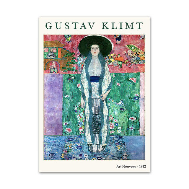Klimt Zielony Plakat na Płótnie Art Hoe