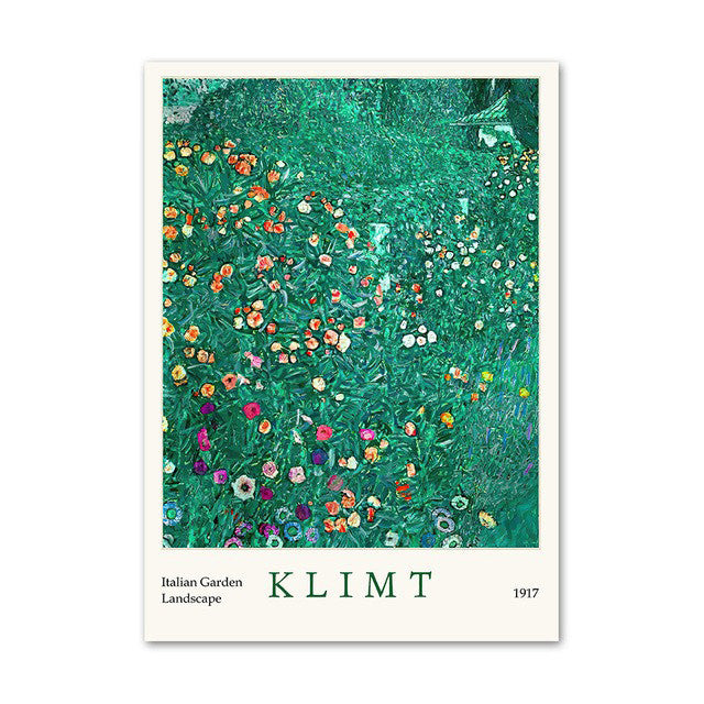 Klimt Zielony Plakat na Płótnie Art Hoe