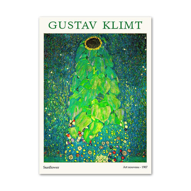 Klimt Zielony Plakat na Płótnie Art Hoe