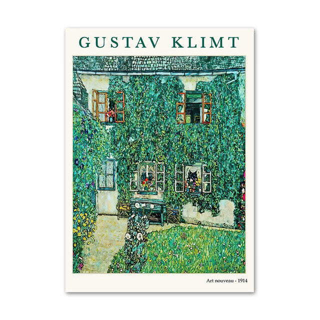 Klimt Zielony Plakat na Płótnie Art Hoe