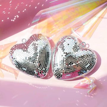 Lustra dyskotekowa w kształcie serca (pakiet 2 sztuki)