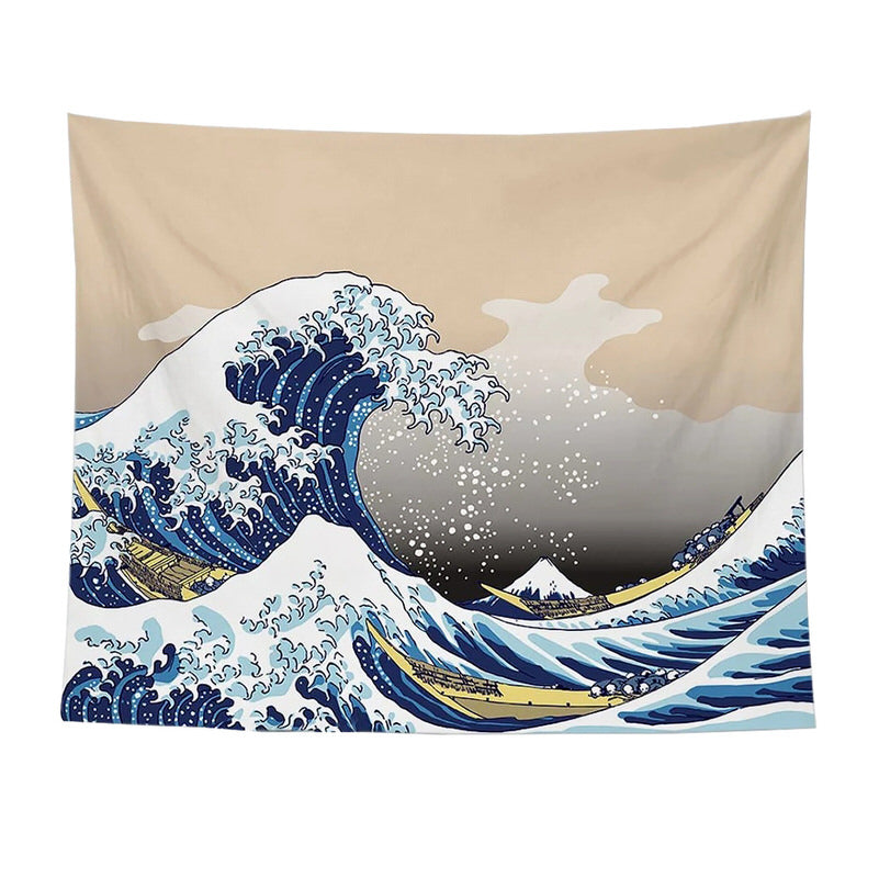 Hokusai Kanagawa Fala Tapestry