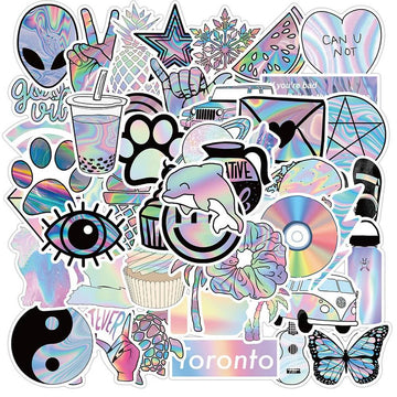 Zestaw Nakletek Z holograficznymi Obcymi