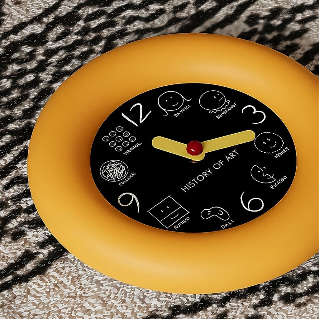 Historia Sztuki Minimalistyczny Okrągły Zegar Ścienny