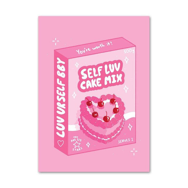 Różowe dziewczęce plakaty na płótnie