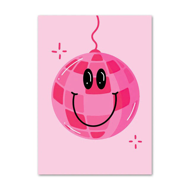 Różowe dziewczęce plakaty na płótnie