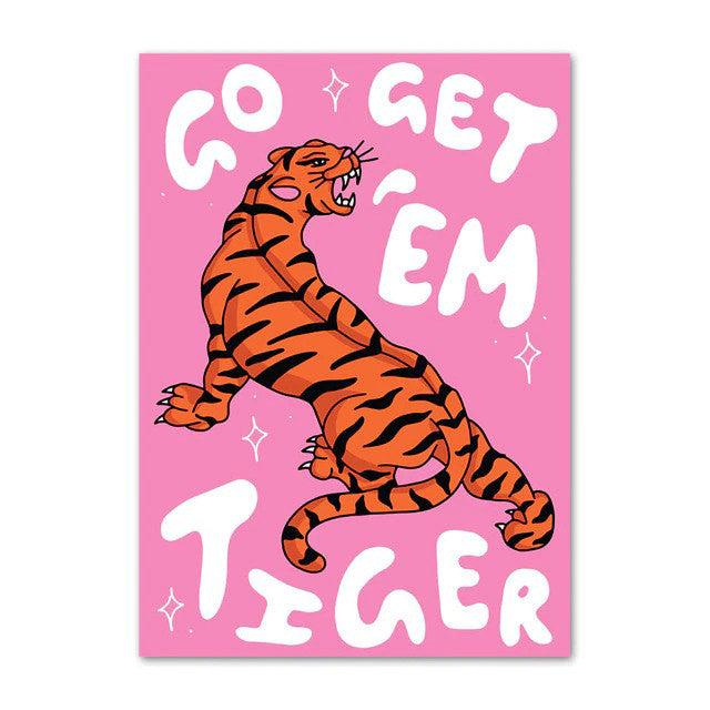 Różowe dziewczęce plakaty na płótnie