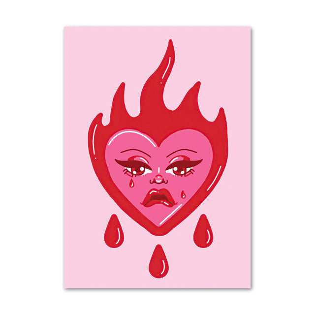 Różowe dziewczęce plakaty na płótnie