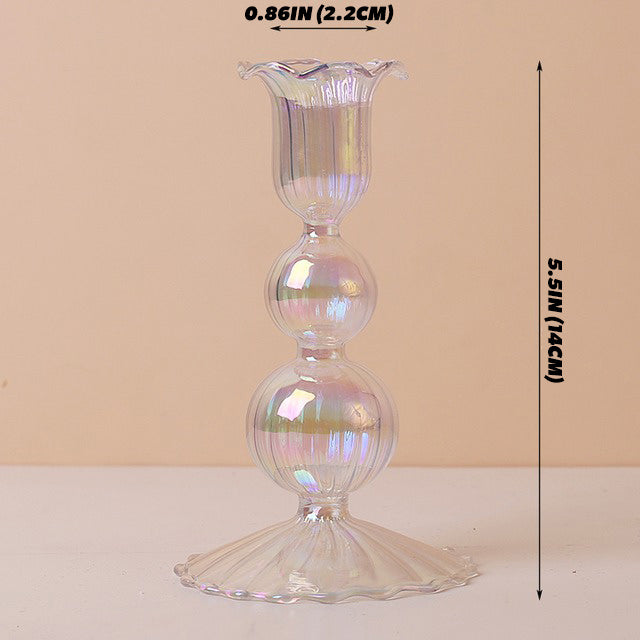 Wazon na świecę z iryzującym szkłem