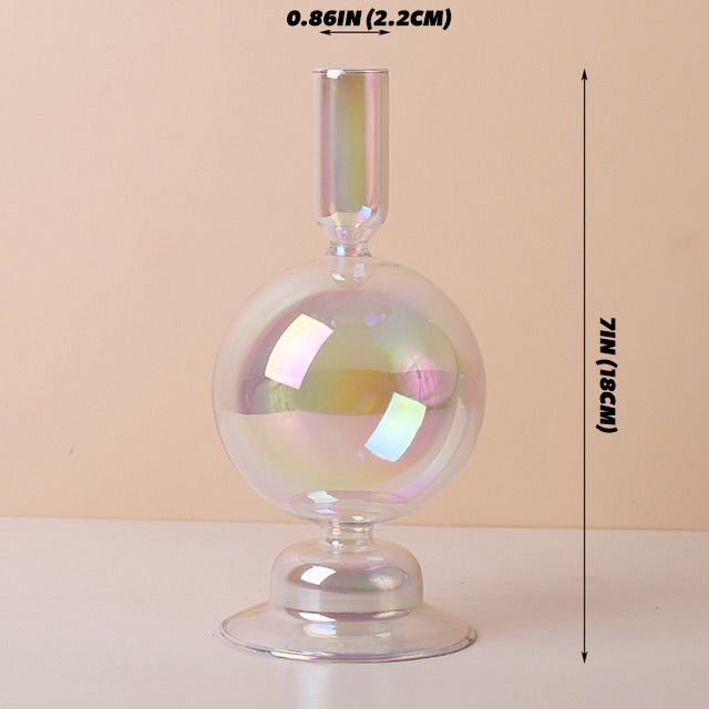 Wazon na świecę z iryzującym szkłem