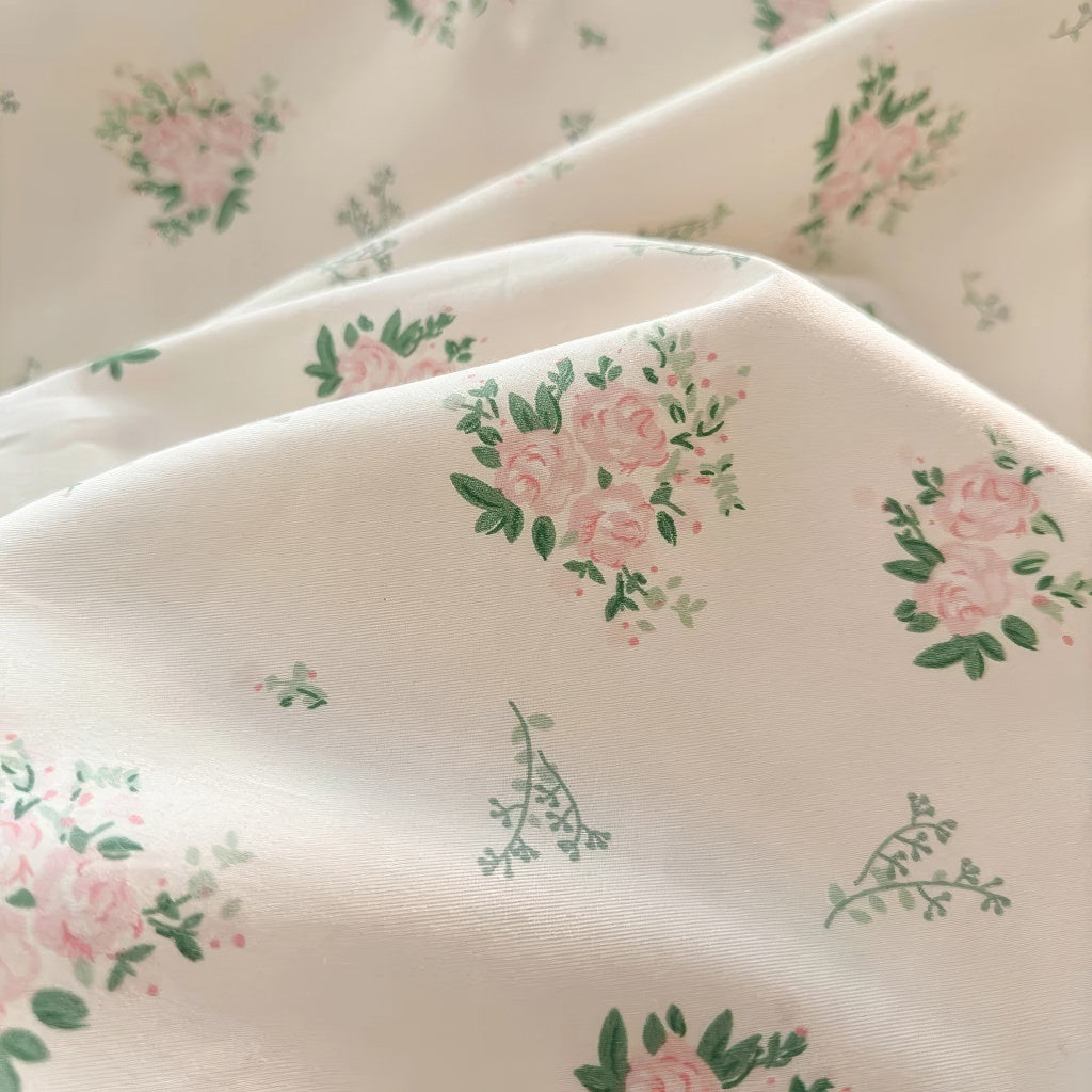 Słodka Babcia Różowa Pościel w Kratę Zestaw Poszwy na Kołdrę