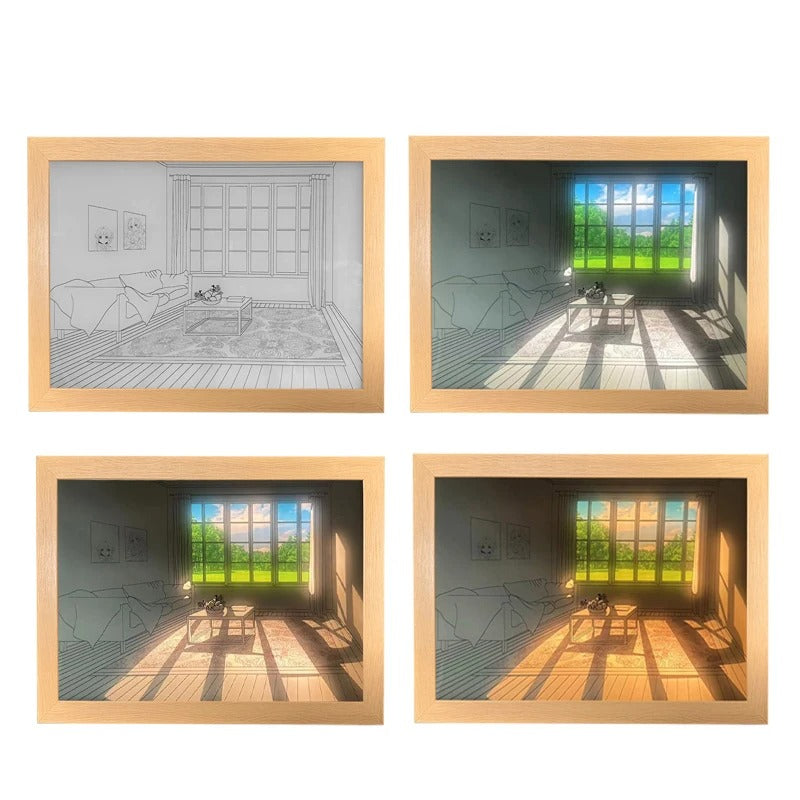 Ramka na zdjęcia w formie światłej ekrany cienia