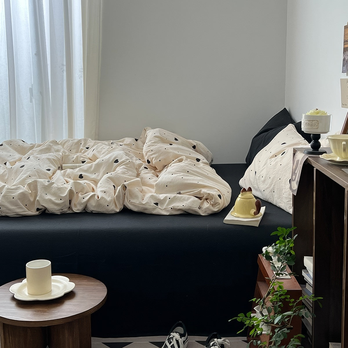 Zestaw pościeli Małe Serduszka i Groszki