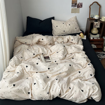 Zestaw pościeli Małe Serduszka i Groszki