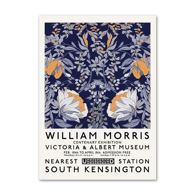 Jamki na płótnie do galerii sztuki w kolorach niebieskim i żółtym