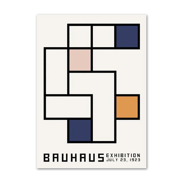 Jamki na płótnie do galerii sztuki w kolorach niebieskim i żółtym