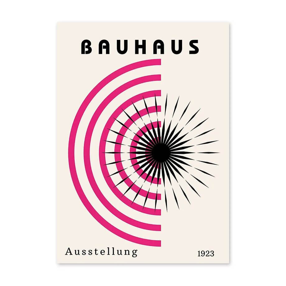 Różowe plakaty z kolażem artystycznym na płótnie