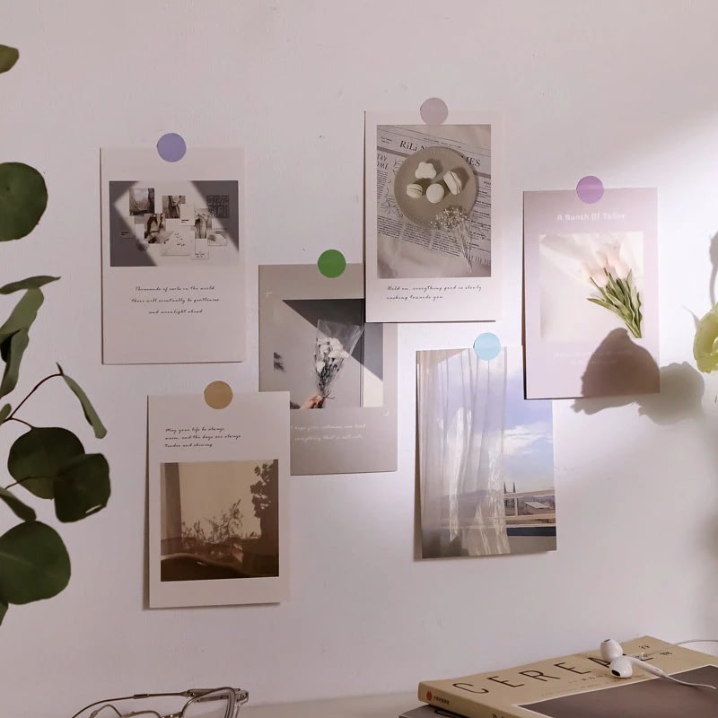 Prosty zestaw kart do kolażu ściennego życia