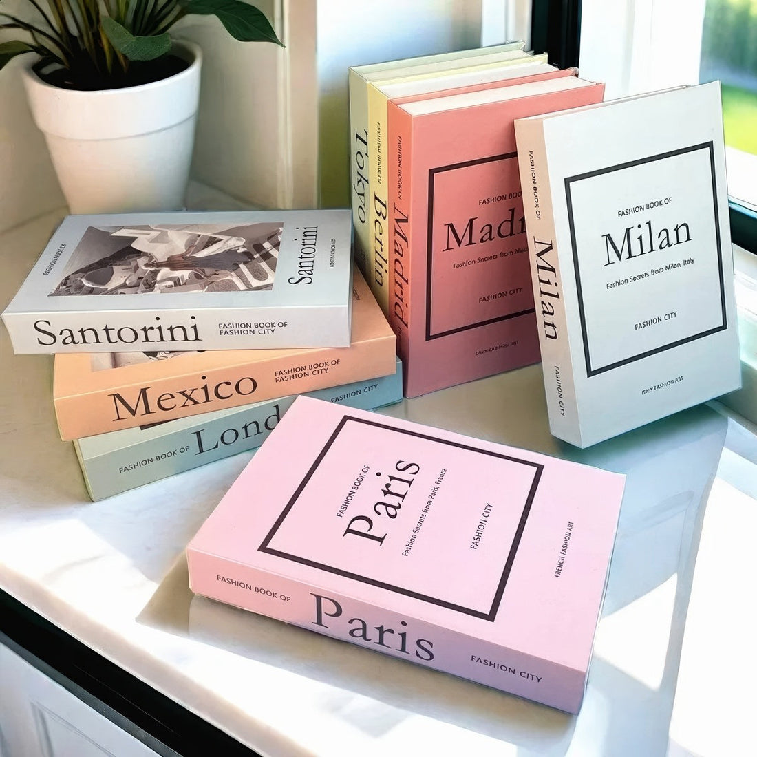 Miasto Mody Minimalistyczne Pusta Książka do Przechowywania Box