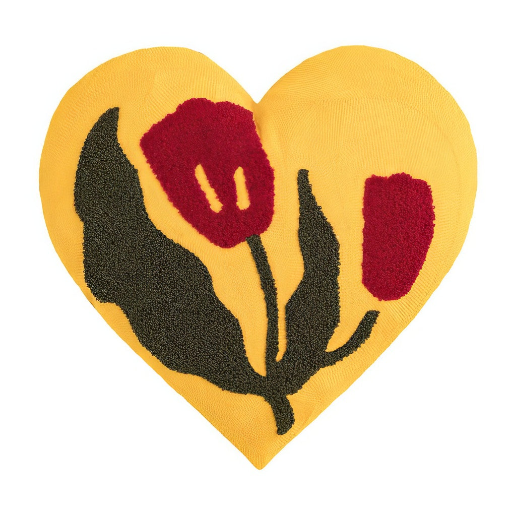 Nowoczesna Poduszka z Kształtem Miłosnego Serca z Welurowym Niciem