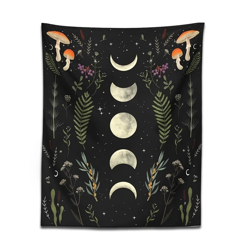 Tapestry z grzybami Moon Garden