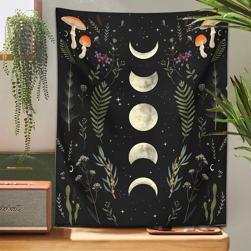 Tapestry z grzybami Moon Garden